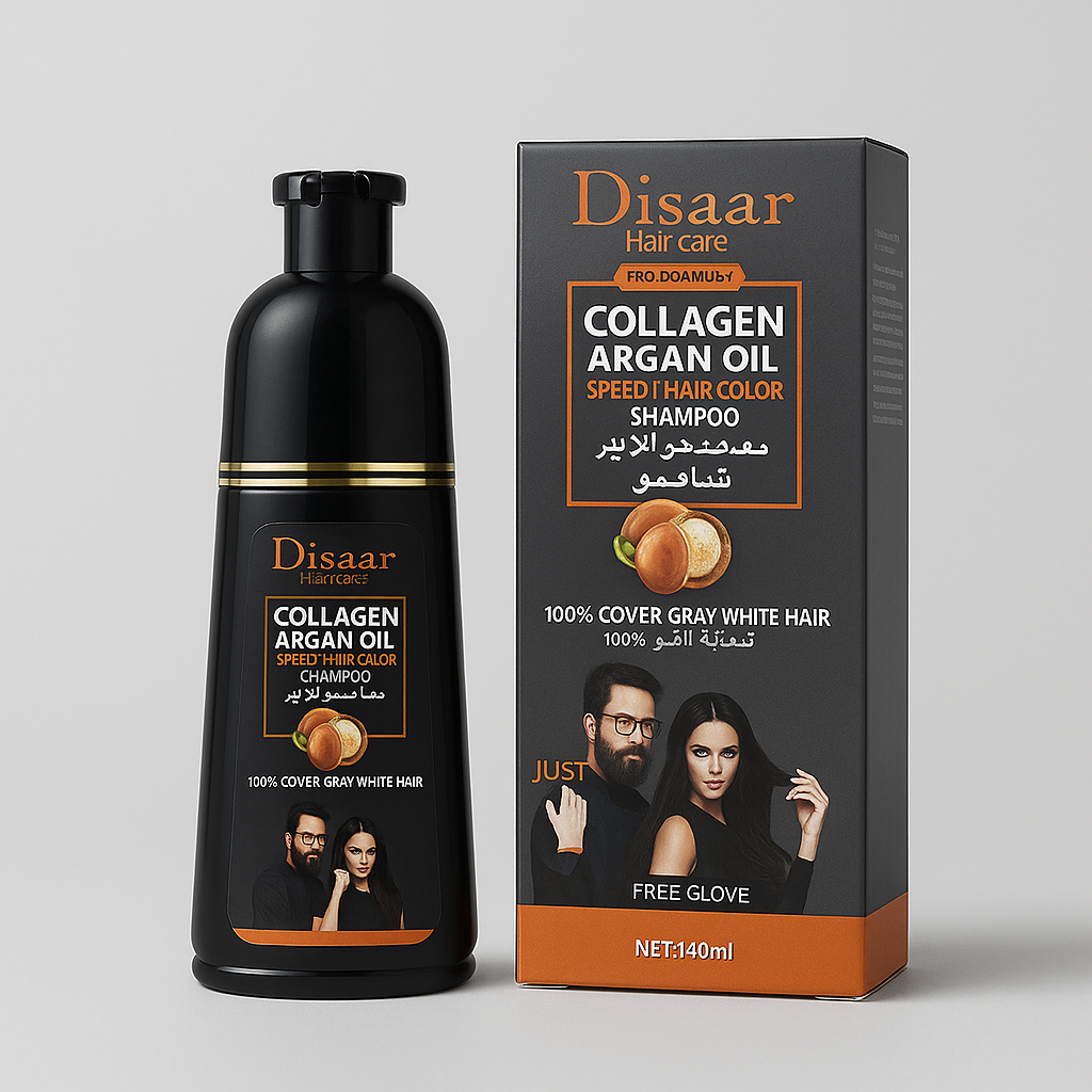 DISAAR Shampooing Anti-Cheveux Blancs - Résultat Visible en 10 Minutes ✨