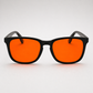 Lunettes anti-lumière bleue verres orange, vue de face