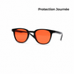 Lunettes anti-lumière bleue à verres orange, protection journée