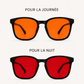 Lunettes Anti-Lumière Bleue ( 2 Lunettes : Jour & Nuit)