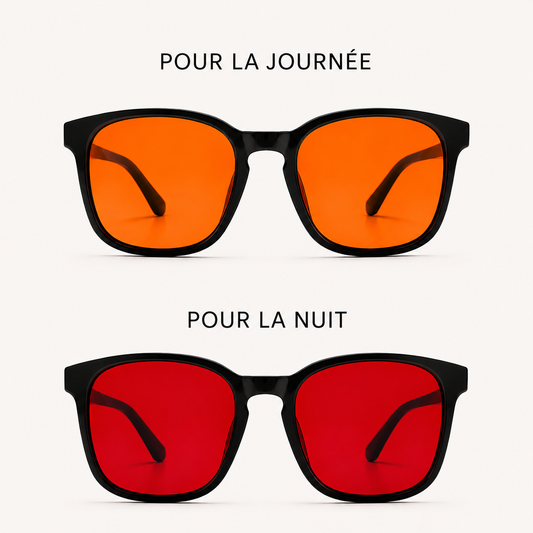 Lunettes Anti-Lumière Bleue ( Pack Jour & Nuit | 1 Acheté = 1 Offert)
