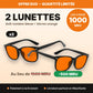 Lot de 2 Lunettes Anti-Lumière Bleue (Verres Orange)